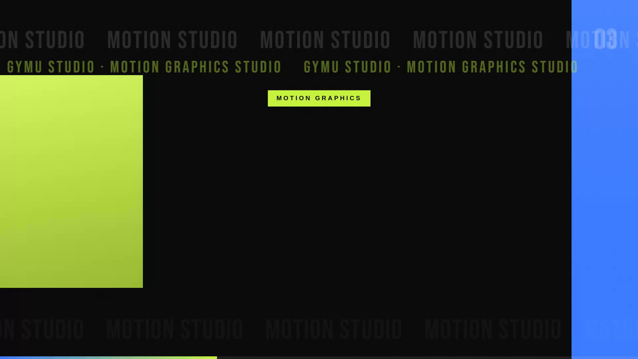 Still from a motion graphics studio demo rendered in P2V Studio